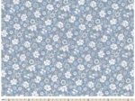 Coupon tissu 50 cm ex2337 sky blue lilac floral mini