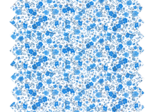 Cotton fabric blue and cream flowers