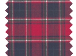Flannel fabric tartan rouge