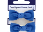 Small elastic bows navy blue