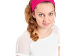 Stretch jersey headband  etoile  rouge fuchsia c4