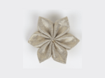 Star flower hairslide  glitter linen