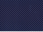 Coupon tissu 50 cm navy blue spots