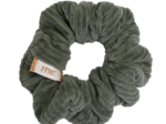 Small scrunchie khaki corduroy