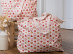 Tote bag with a zip petits coeurs