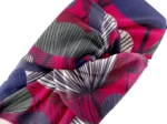 Large Crossed Headband fuchsia poppy