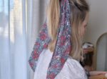 Long tail scrunchie jardin d'aurore