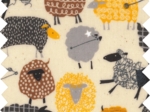 Coated fabric yellow sheep