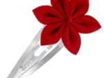 Star flower hairclip red