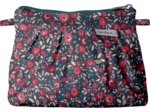 Mini Pleated clutch bag camelias rubis