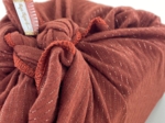 Furoshiki medium 48x48 lurex terracotta gauze