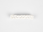 Plait hair slide white sequined