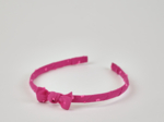 Thin headband plumetis rose fuchsia