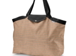 Tote bag with a zip bronze copper stripe 