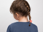 Pony-tail elastic hair star coral lurex gauze