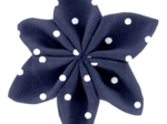 Star flower 4 hairslide navy blue spots