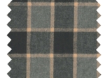 Flannel fabric black and sand tartan