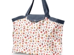 Tote bag with a zip reveil printanier