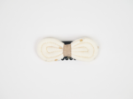 Noeud Anti-Glisse hair slide gaze pois or écru