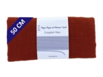 Coupon tissu 50 cm lurex terracotta gauze
