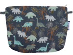Coton clutch bag jurassic dino marine