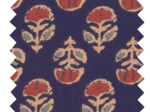 1 m fabric coupon ex2639 indian marine geoflower