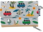 zipper pouch card purse surfing paradise