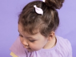 Tits hair clips light pink