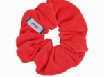Small scrunchie coral terry towelling