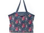 Pleated tote bag - Medium size tropical fire