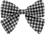 Bow tie hair slide vichy noir
