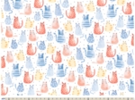 Cotton fabric ex2330 orange blue multicats
