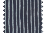 Cotton fabric striped silver dark blue