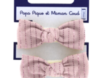 Small elastic bows gaze lurex rose