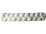 Plait hair slide white sequined