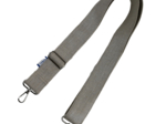 Narrow shoulder strap silver linen