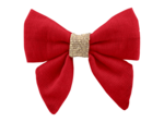 Mini bow tie clip red