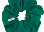 Scrunchie flashy green terry towelling