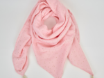 Pom pom scarf gaze pois or rose