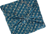 Furoshiki tall 73 x 73 eventail or vert
