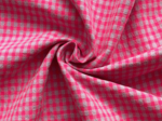 Cotton fabric neon pink gingham