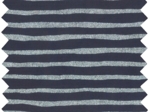Square flap of saddle bag  striped silver dark blue