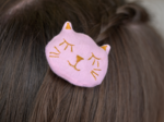 Meow hair slide light pink