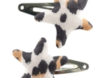 Star hair-clips leopard