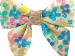 Mini bow tie clip pâquerette vintage