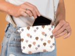 Tiny coton clutch bag montgolfiere