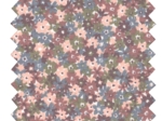 Jersey fabric plum blue flowers