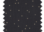 Cotton fabric ex2270 gaze pois or noir