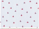 Cotton fabric ex2415 sailboats and blue stripes