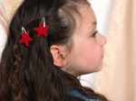 Star hair-clips red
